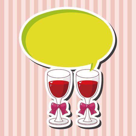 champagne theme elementsのイラスト素材