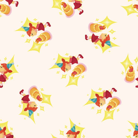 people celebrate the birthday ,seamless patternのイラスト素材