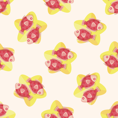 Constellation Pisces ,seamless patternのイラスト素材