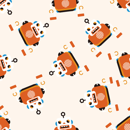 bizarre robot icon 10,seamless patternのイラスト素材