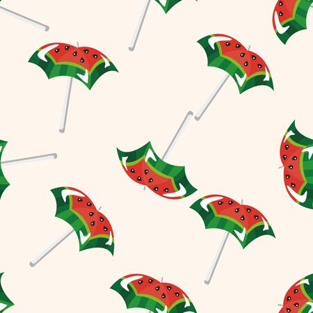 beach equipment umbrella ,seamless patternのイラスト素材