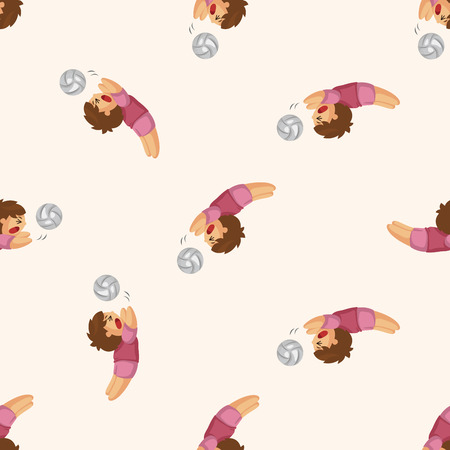 volleyball player ,seamless patternのイラスト素材