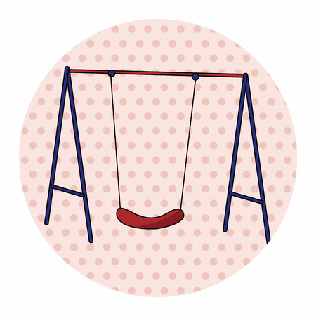 playground swing theme elementsのイラスト素材
