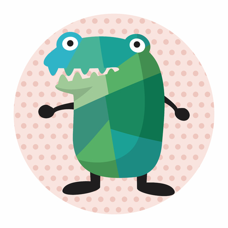 bizarre monster flat icon elements,eps10のイラスト素材