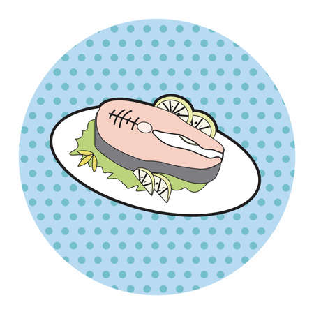 fish food theme elements vector,epsのイラスト素材