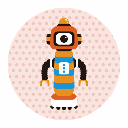 bizarre robot flat icon elements background,eps10のイラスト素材