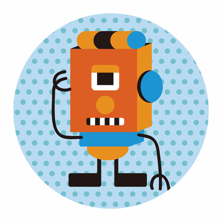 bizarre robot flat icon elements background,eps10のイラスト素材