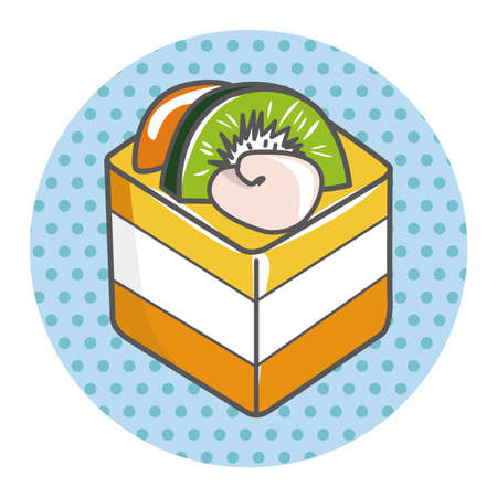 decorating cake flat icon elements background,eps10のイラスト素材