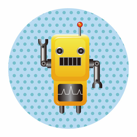 robot cartoon theme elements vector,epsのイラスト素材