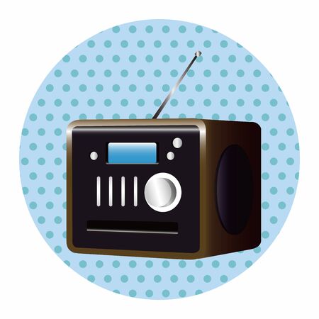 radio theme elements vector,epsのイラスト素材