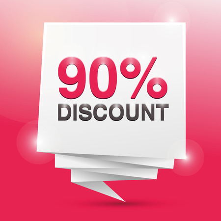 90% discount, poster design elementのイラスト素材