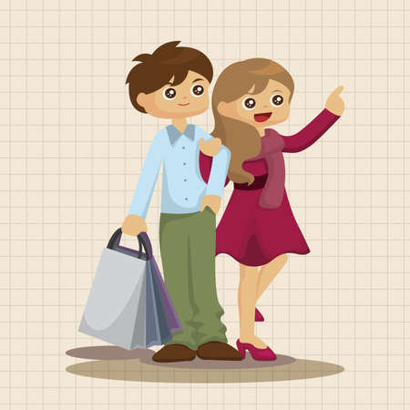 SALE Shopaholic theme elementsのイラスト素材