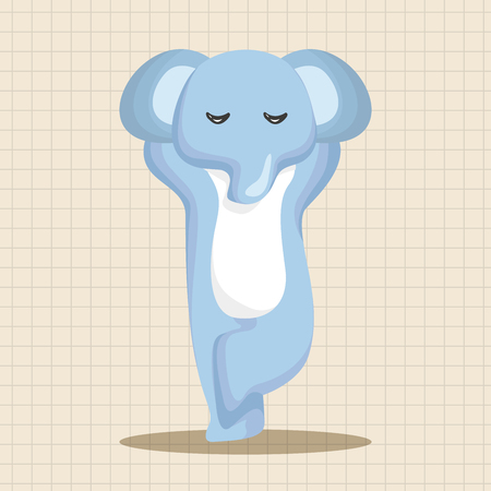 animal elephant cartoon theme elementsのイラスト素材