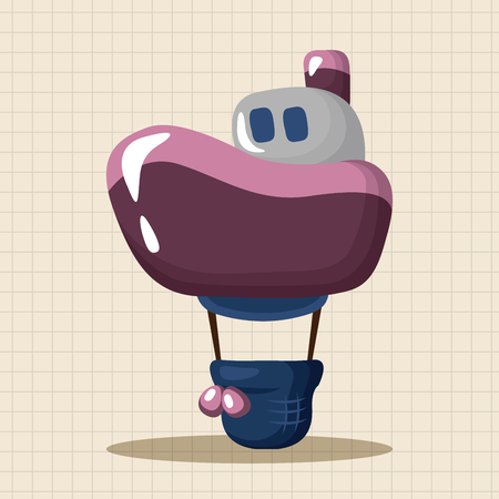 style hot air balloon theme elementsのイラスト素材