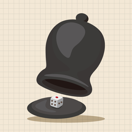 casino dice cup theme elementsのイラスト素材