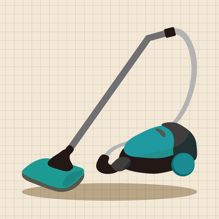 Home appliances theme vacuum cleaner elementsのイラスト素材
