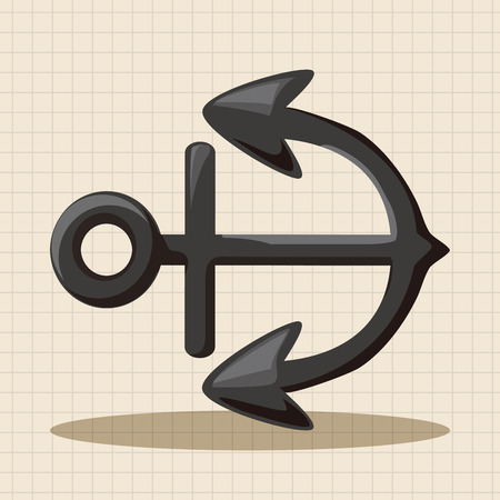 Pirate anchor theme elementsのイラスト素材