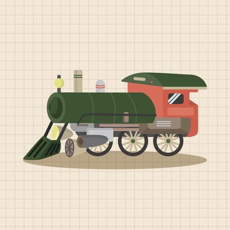 transportation train theme elements vector,epsのイラスト素材