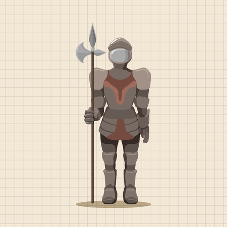 Medieval character cartoon theme elementsのイラスト素材