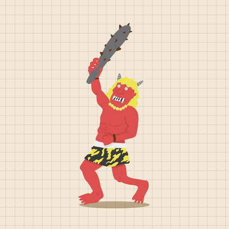 bizarre monster theme elementsのイラスト素材