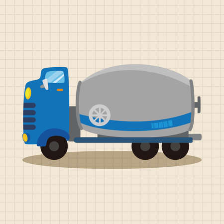 transportation truck theme elementsのイラスト素材