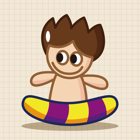 Water Sports theme elementsのイラスト素材