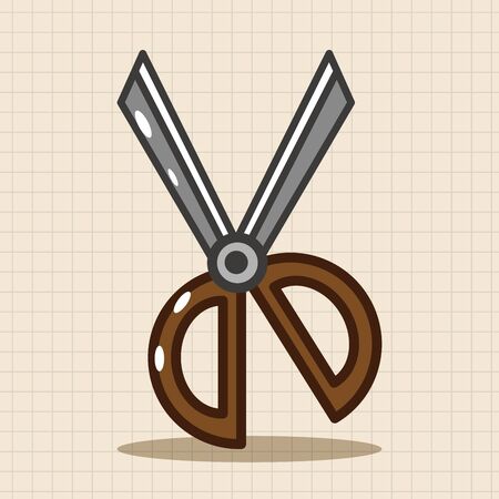 scissors theme elementsのイラスト素材