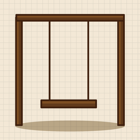 playground swing theme elementsのイラスト素材
