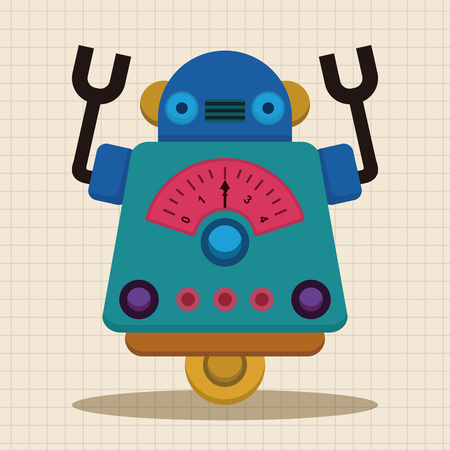 robot theme elementsのイラスト素材