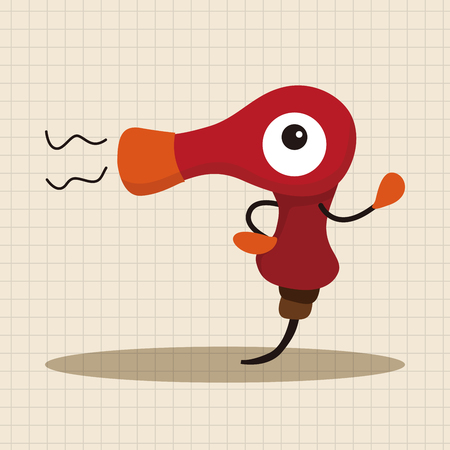 hair products theme hair dryer elementsのイラスト素材