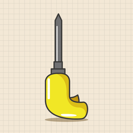 Screwdriver theme elementsのイラスト素材