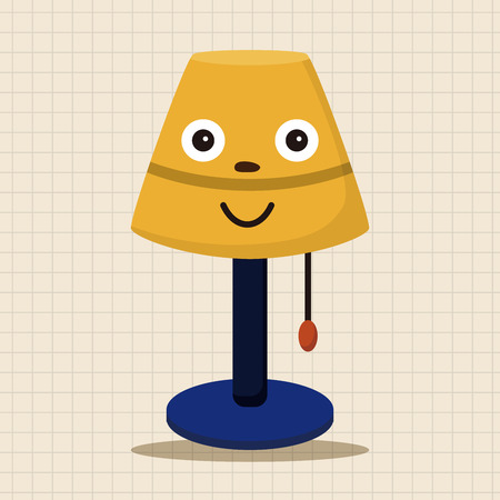 Home appliances theme lamp elementsのイラスト素材