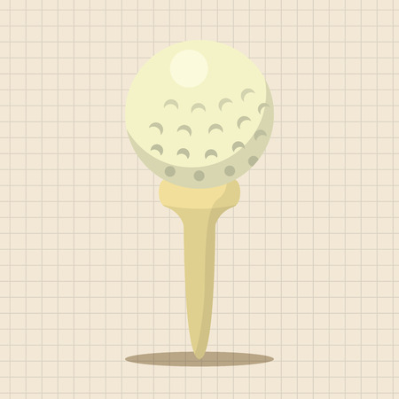 golf equipment theme elementsのイラスト素材