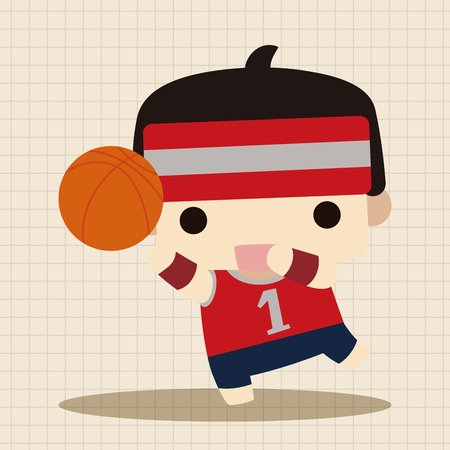 Ball sports theme elementsのイラスト素材