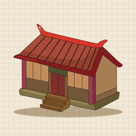 Chinese building theme elements vector,epsのイラスト素材