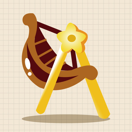 Amusement park facilities theme elementsのイラスト素材