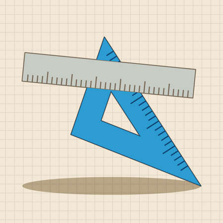 ruler theme elementsのイラスト素材