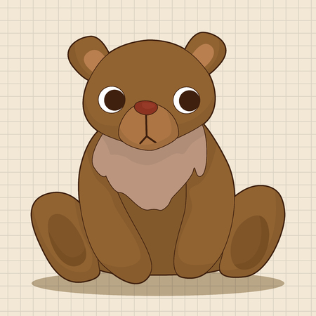 animal bear cartoon theme elementsのイラスト素材