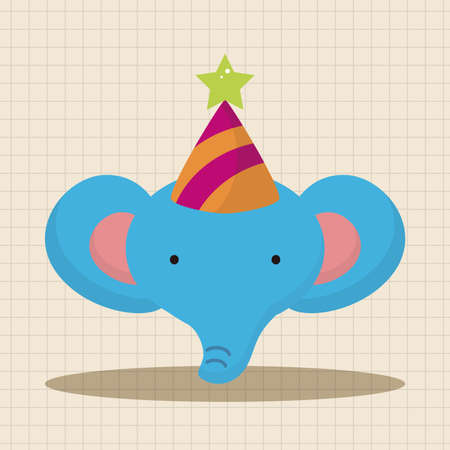 animal elephant cartoon theme elementsのイラスト素材