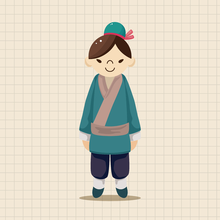 Chinese people theme elementsのイラスト素材