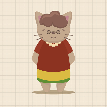 cat cartoon theme elementsのイラスト素材