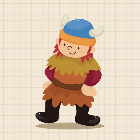 caveman theme elementsのイラスト素材