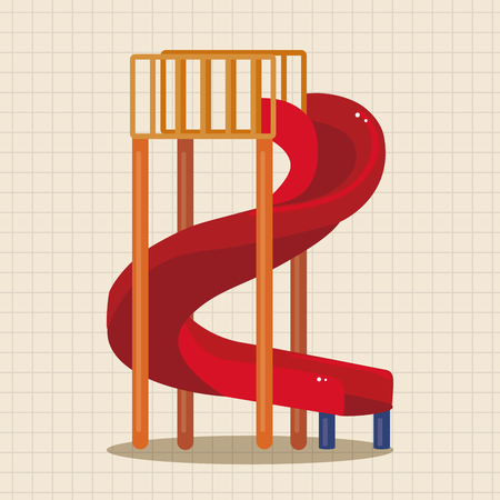 playground slide theme elementsのイラスト素材