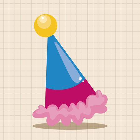 Birthday hat theme elementsのイラスト素材
