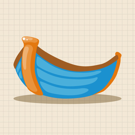 Transportation boat theme elementsのイラスト素材