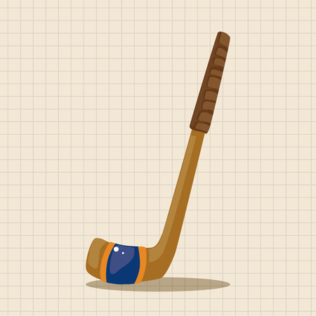 hockey equipment theme elementsのイラスト素材