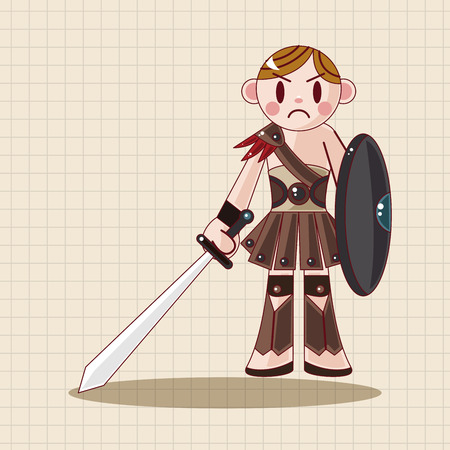knight theme elementsのイラスト素材