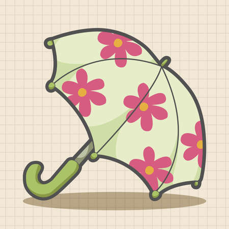 Umbrella theme elementsのイラスト素材