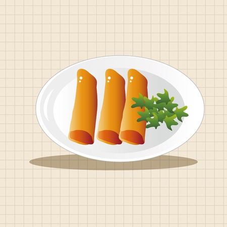 chinese food theme elementsのイラスト素材