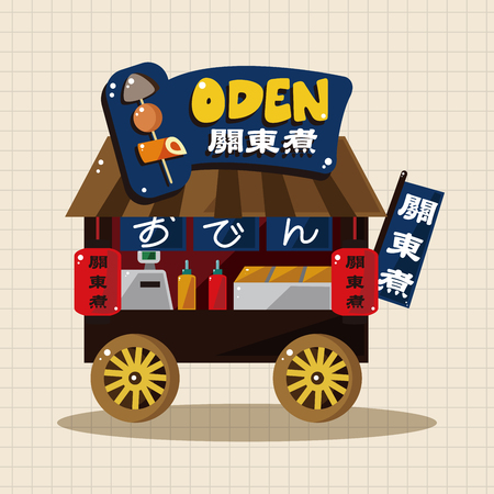 style dining car theme elementsのイラスト素材